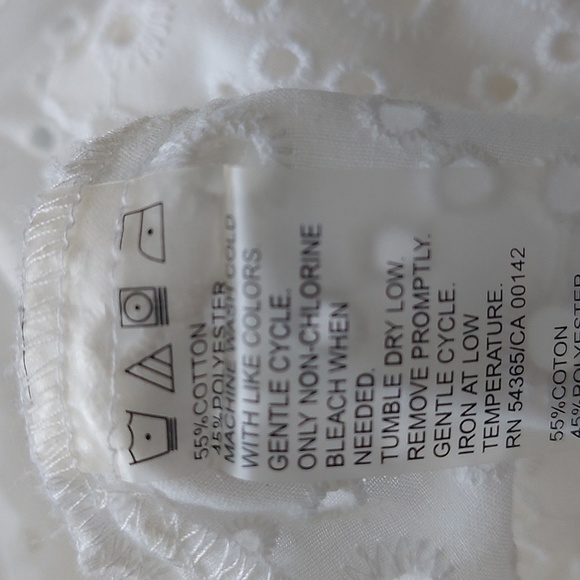 White Eyelet shirt "ALIA", size 14 - Picture 8 of 8